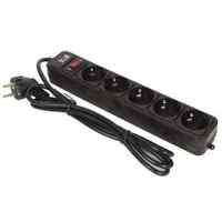 сетевой фильтр 3Cott 3C-SP1005B-1.8 коробка черный