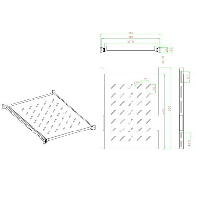 полка для шкафа 5bites CS200-1000B