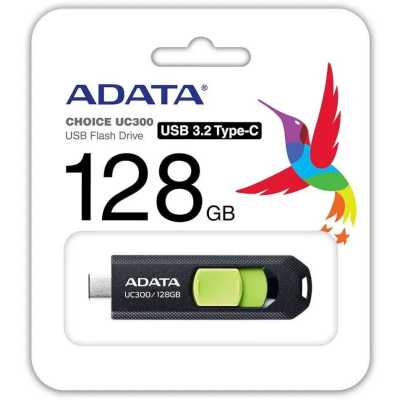 флешка A-Data 128GB UC300 Black-Green Черный, зелёный
