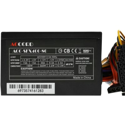 блок питания Accord 400W ACC-SFX400-80 Черный
