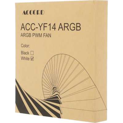 кулер Accord ACC-YF14 ARGB White Белый