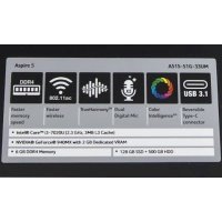 ноутбук Acer Aspire A515-51G-53Y2 Черный