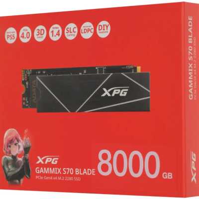 SSD диск ADATA XPG Gammix S70 Blade 8Tb AGammixS70B-8000G-CS Черный