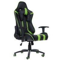 игровое кресло AeroCool AC120 AIR-BG черно-зеленый