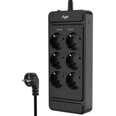 сетевой фильтр AGNI TP-FS6E-3m-black черный