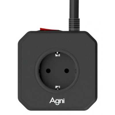 сетевой фильтр AGNI TP-VE4U5E-C-W-2m-black черный