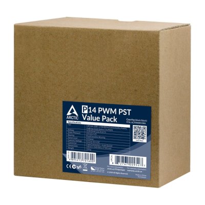 кулер Arctic P14 PWM PST Value Pack Black