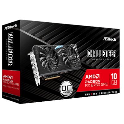 видеокарта ASRock AMD Radeon RX 6750 GRE Challenger OC 10GB