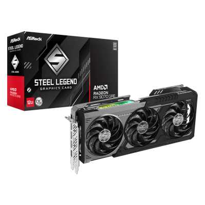 видеокарта ASRock AMD Radeon RX 9070 GRE Steel Legend Dark 12Gb OC Черный