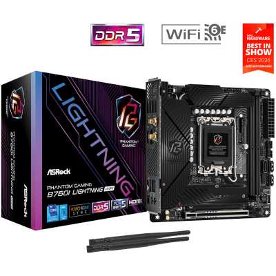 материнская плата ASRock B760I Lightning WiFi Черный