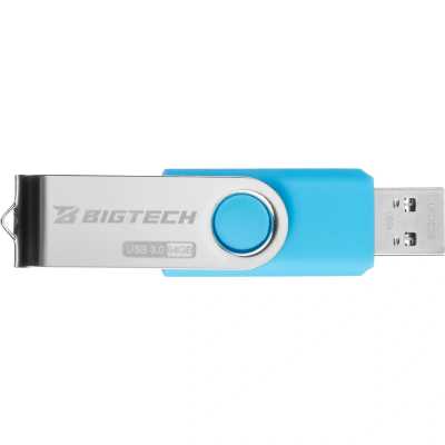 флешка BigTech 64GB UFD026 Серебристый, синий