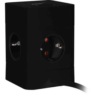 сетевой удлинитель Buro BU-PTE4.1UC-B черный