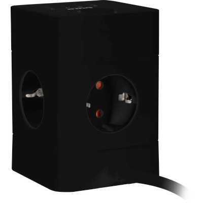 сетевой удлинитель Buro BU-PTE4.1UC-PLUS-B черный