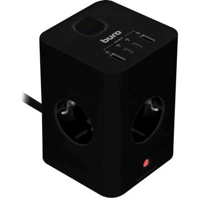 сетевой удлинитель Buro BU-PTE4.1UC-PLUS-B черный