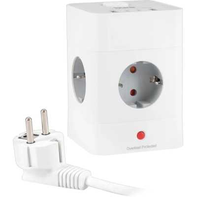 сетевой удлинитель Buro BU-PTE4.1UC-W белый