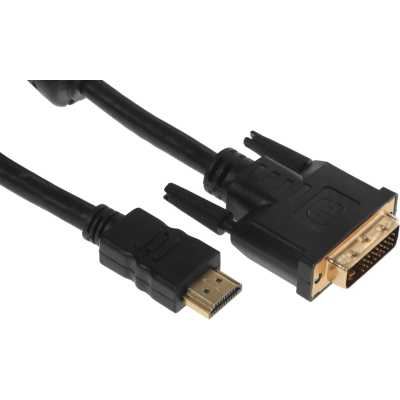 кабель Buro HDMI-19M-DVI-D-1.8M Черный
