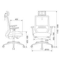 офисное кресло Бюрократ MC-W612N-H/DG/417G темно-серый