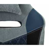 игровое кресло Бюрократ VIKING 6 KNIGHT BL FABRIC серый-синий