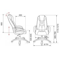игровое кресло Бюрократ VIKING-8-WH+Black черно-белый