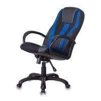 игровое кресло Бюрократ VIKING-9-BL+BLUE черно-синий