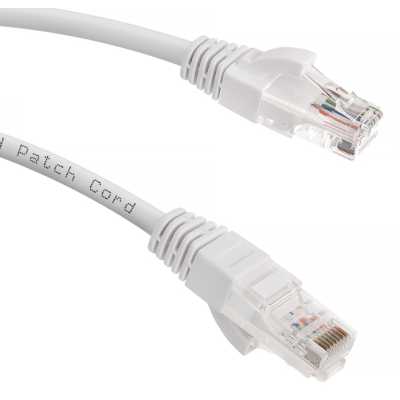 патч-корд Cabeus PC-UTP-RJ45-CAT.5E-1M-WH-LSZH Белый