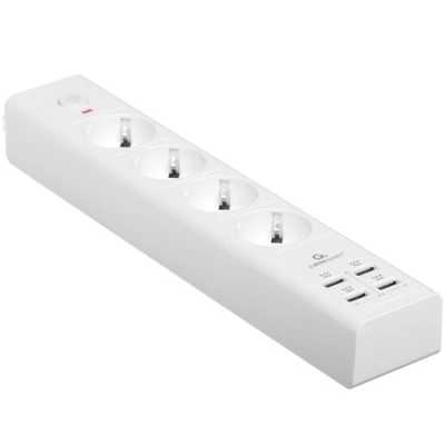 сетевой фильтр Cablexpert Exnovo EXN-4-U4-W-2 белый