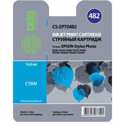 картридж Cactus CS-EPT0482 голубой