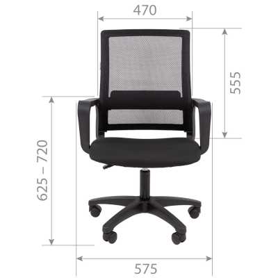 офисное кресло Chairman 606 LT TW-01 Black 7169980 черный