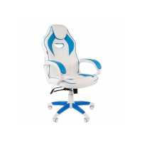 игровое кресло Chairman Game 16 White-Blue белый - голубой