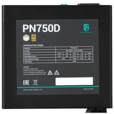 блок питания Deepcool 750W PN750D GamerStorm R-PN750D-FC0B-WGEU-V2 Черный