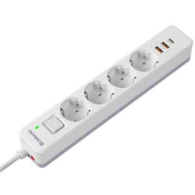 сетевой фильтр Defender DFS 145 White белый