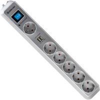 сетевой фильтр Defender DFS-501 серый