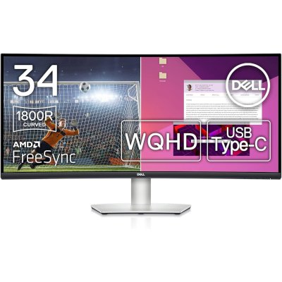 монитор Dell S3423DWC Серебристый