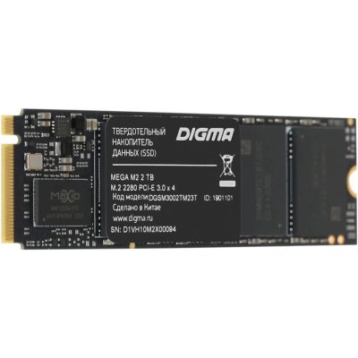 SSD диск Digma Mega M2 2Tb DGSM3002TM23T Черный