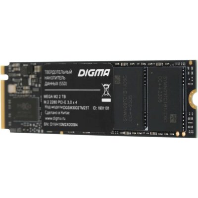 SSD диск Digma Mega M2 2Tb DGSM3002TM23T Черный