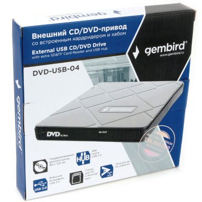 оптический привод DVD-RW Gembird DVD-USB-04 черный