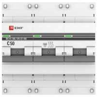 автоматический выключатель EKF ВА 47-100 3P (C) 10kA 50 А mcb47100-3-50C-pro