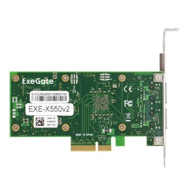 сетевая карта ExeGate EXE-X550v2-T2 EX301864RUS
