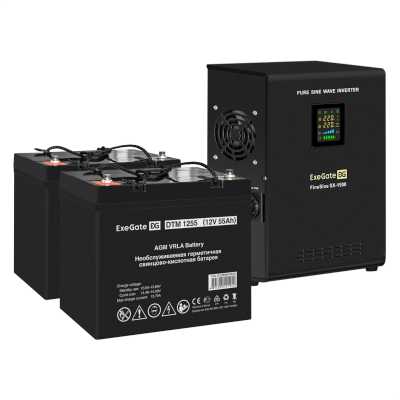 комплект ИБП ExeGate FineSine SX-1500.LCD.AVR.2SH EX296569RUS