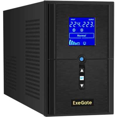 ИБП ExeGate SineTower SN-1000.LCD.AVR.2SH.1C13.USB EX295981RUS Черный