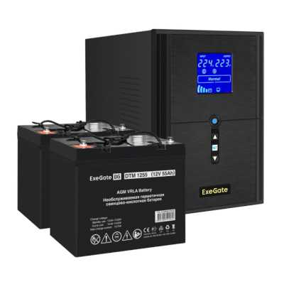 комплект ИБП ExeGate SineTower SZ-2000.LCD.AVR.3SH.1C13.USB EX296842RUS