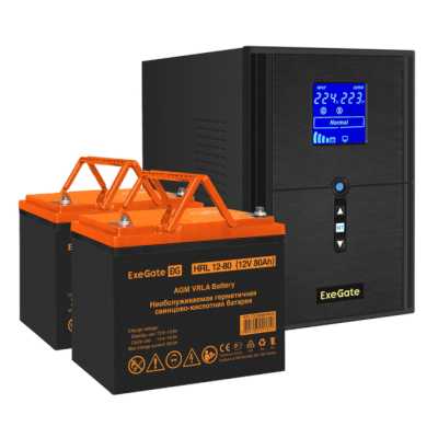 комплект ИБП ExeGate SineTower SZ-2000.LCD.AVR.3SH.1C13.USB EX296848RUS