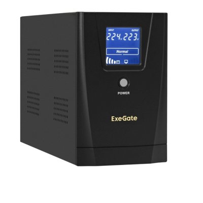 ИБП ExeGate SpecialPro Smart LLB-2000.LCD.AVR.2SH.RJ.USB Черный
