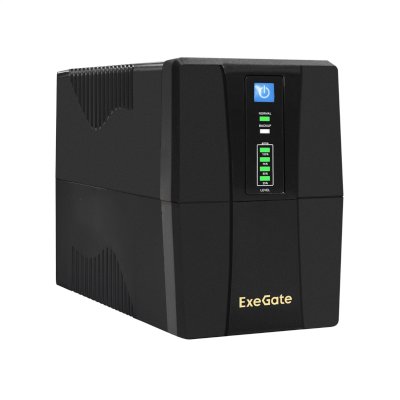 ИБП ExeGate SpecialPro UNB-600.LED.AVR.2SH.RJ.USB EX292764RUS Черный