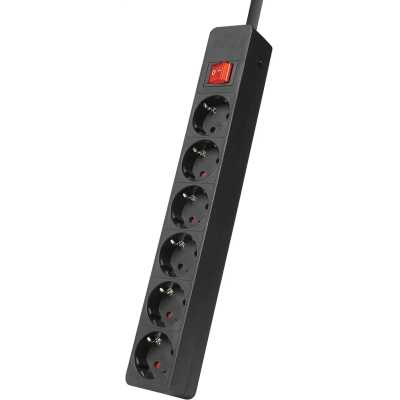 сетевой фильтр Filum FL-SP6-3.0M-16 черный