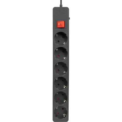 сетевой фильтр Filum FL-SP6-3.0M-16 черный