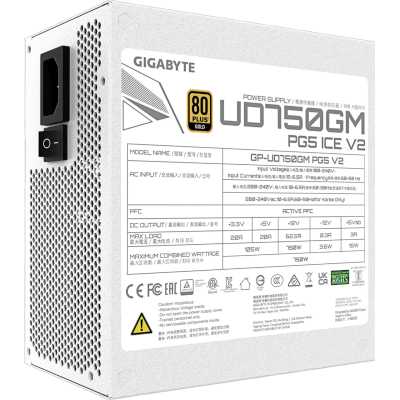 блок питания GigaByte 750W GP-UD750GM PG5 ICE Черный