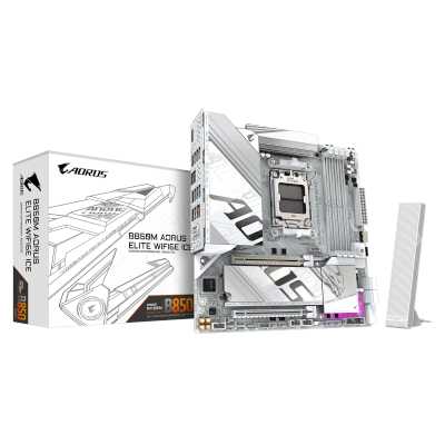 материнская плата GigaByte B850M Aorus Elite WIFI6E ICE Белый