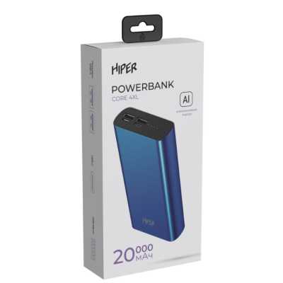 внешний аккумулятор Hiper CORE 4XL Metal Dark Blue 20000