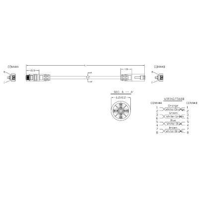патч-корд Hyperline PC-LPM-UTP-RJ45-RJ45-C6a-5M-LSZH-GY